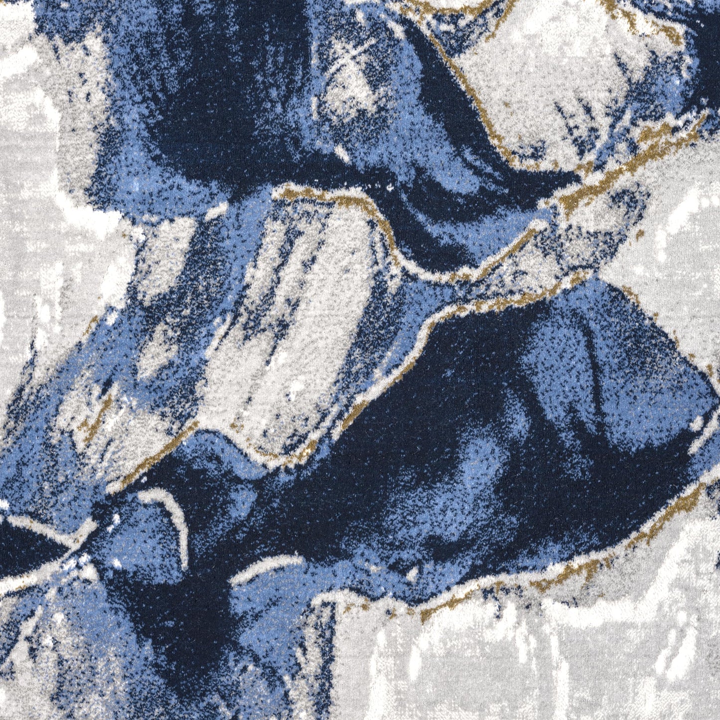 Abani Regal Collection Area Rug - Abstract Grey Blue Design - Washable for Living Room, Bedroom & Office 5' x 8'