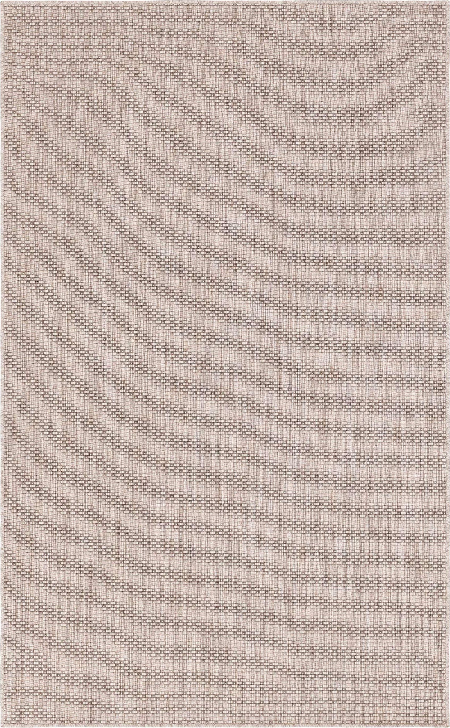 Unique Loom Collection Casual Transitional Solid Heathered Indoor/Outdoor Flatweave Area Rug (5' 3" x 8' Rectangle, Beige/Ivory)