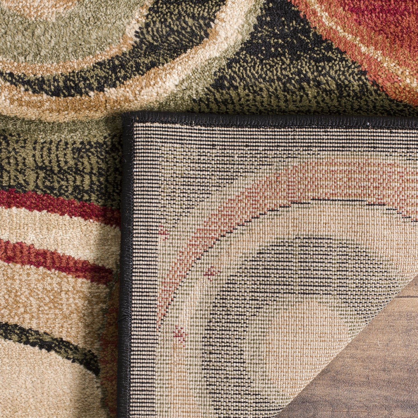 SAFAVIEH Lyndhurst Collection Accent Rug - 4' x 6', Black & Multi, Mid-Century Modern Design, Non-Shedding & Easy Care, Ideal for High Traffic Areas in Entryway, Living Room, Bedroom (LNH225B)