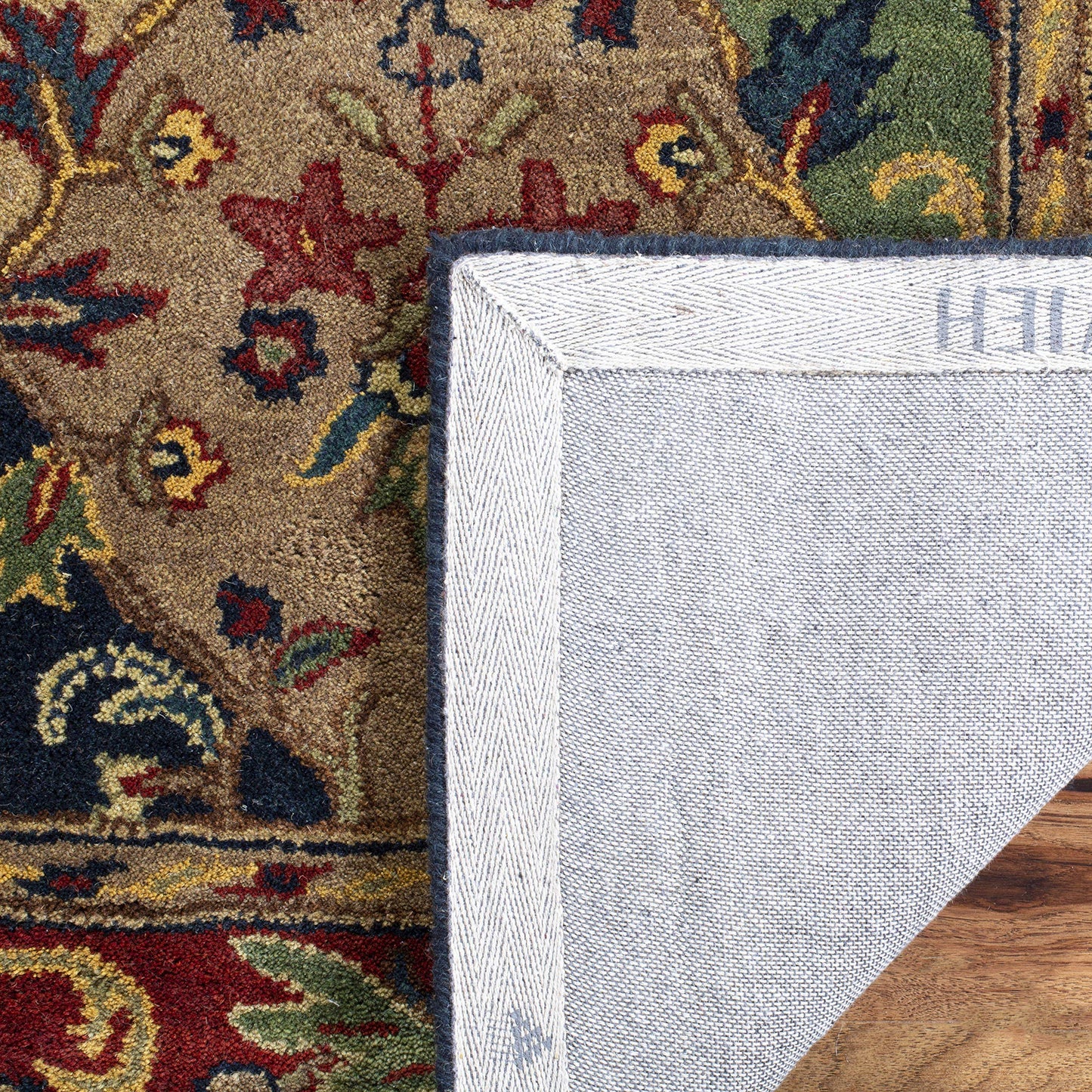 SAFAVIEH Heritage Collection Area Rug - 7'6" x 9'6", Multi & Burgundy, Handmade Traditional Oriental Wool, Ideal for High Traffic Areas in Living Room, Bedroom (HG911A)