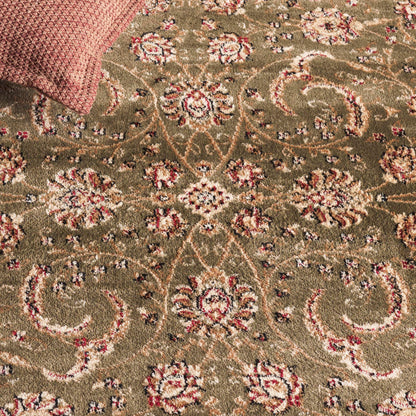 SAFAVIEH Lyndhurst Collection Area Rug - 9' x 12', Sage & Ivory, Traditional Oriental Design, Non-Shedding & Easy Care, Ideal for High Traffic Areas in Living Room, Bedroom (LNH219B)