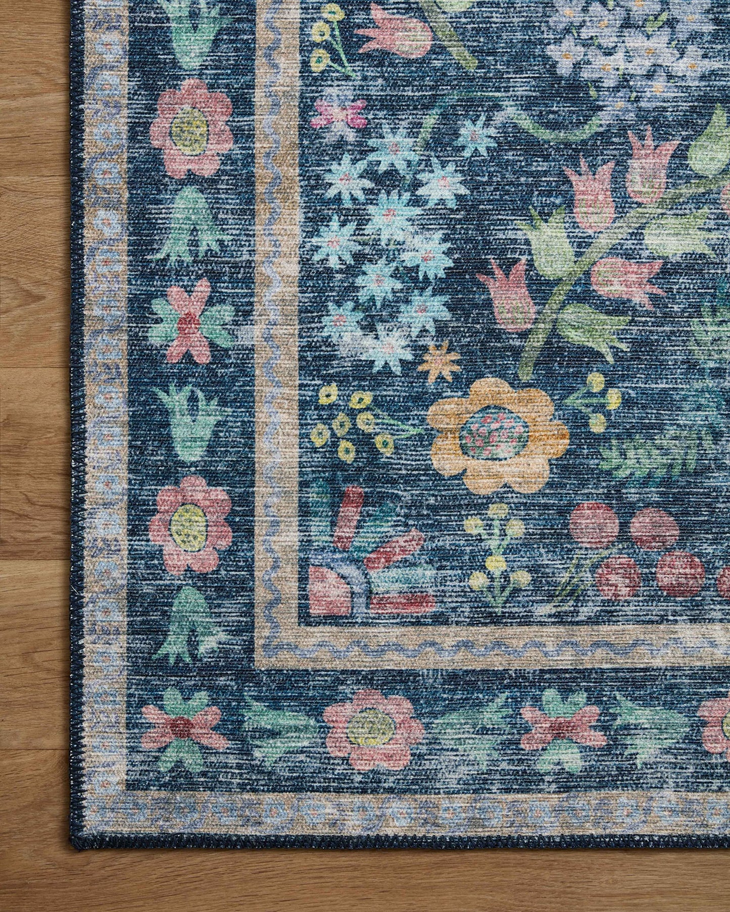 Loloi Rifle Paper Co. Maison Collection MAO-06 Blue/Multi 7'-6" x 9'-6", .19" Pile Height, Area Rug