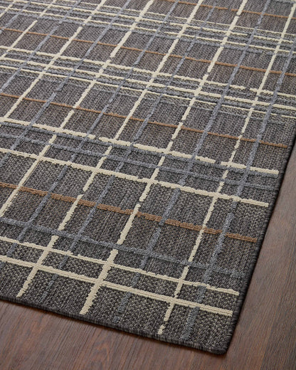 Loloi II Rainier Collection RAI-11 Indoor/Outdoor, Charcoal/Multi 5'-3" x 7'-7" Area Rug