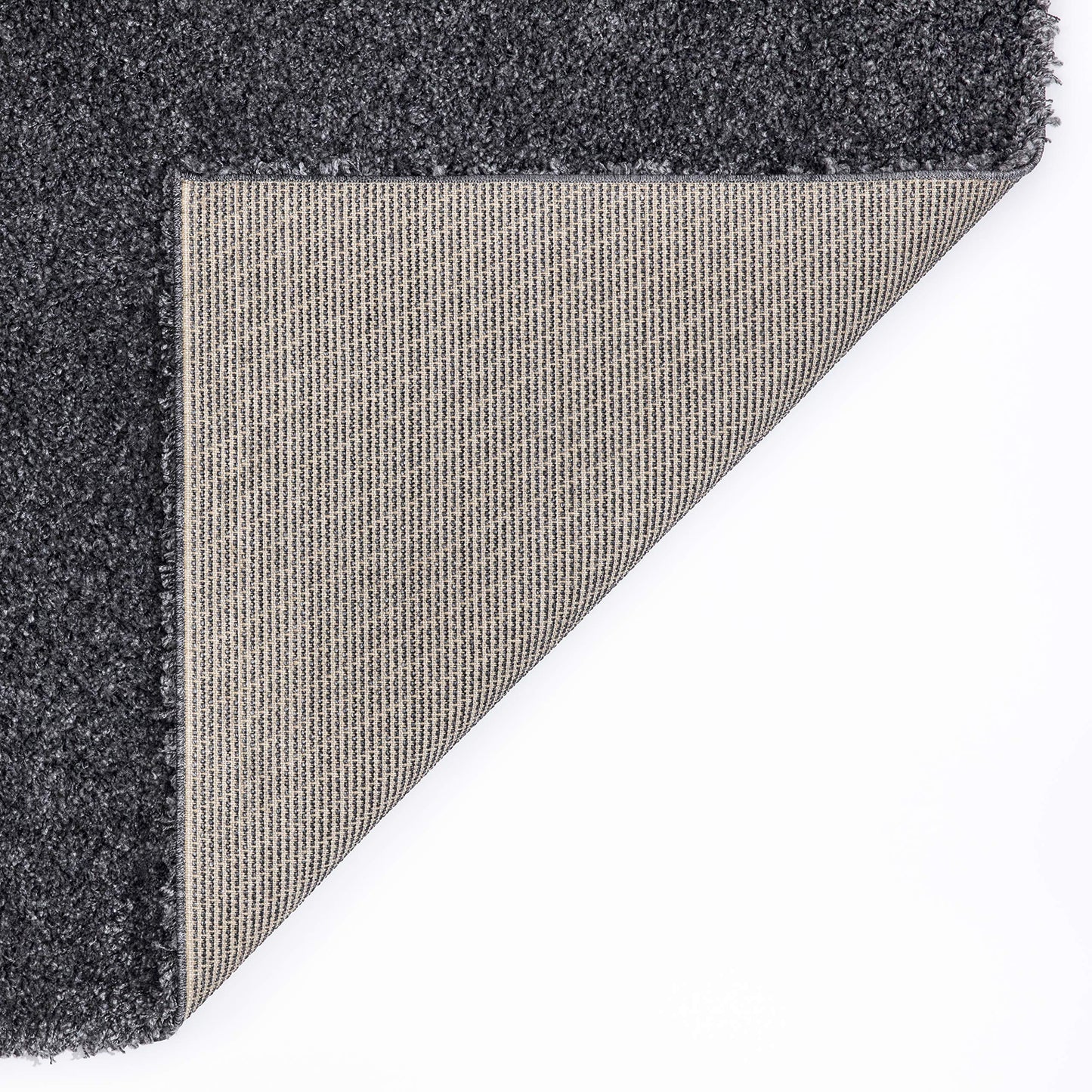 Elegant Comfort Luxury Softest, Shaggy Collection Modern Indoor Area Rugs, Fluffy Living Room Carpets for Children Bedroom Home Décor Nursery Rug, 8' x 10' ft, Solid Silver Grey