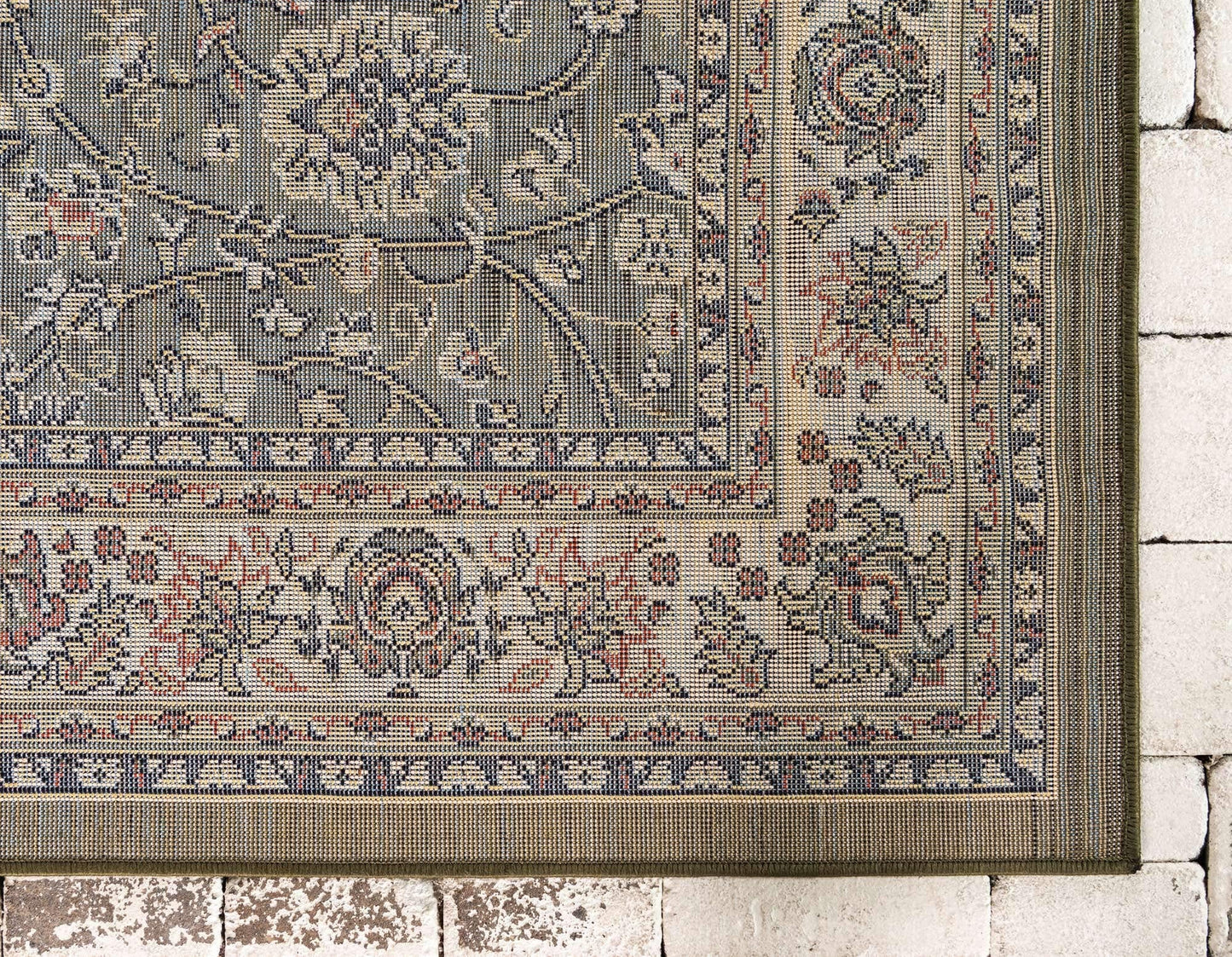 Unique Loom Sialk Hill Collection Area Rug - Washington (5' 3" x 8' Rectangle Green/Hunter Green)