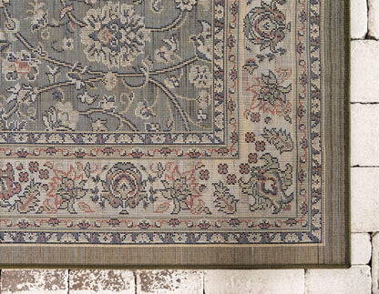 Unique Loom Sialk Hill Collection Area Rug - Washington (5' 3" x 8' Rectangle Green/Hunter Green)