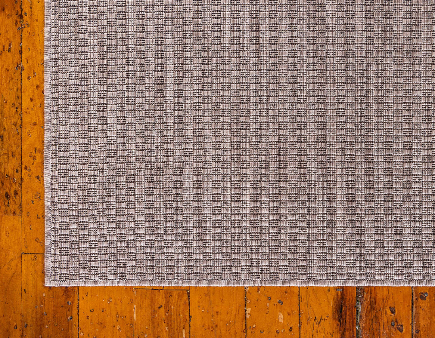 Unique Loom Collection Casual Transitional Solid Heathered Indoor/Outdoor Flatweave Area Rug (4' 1" x 6' 1" Rectangle, Beige/Ivory)