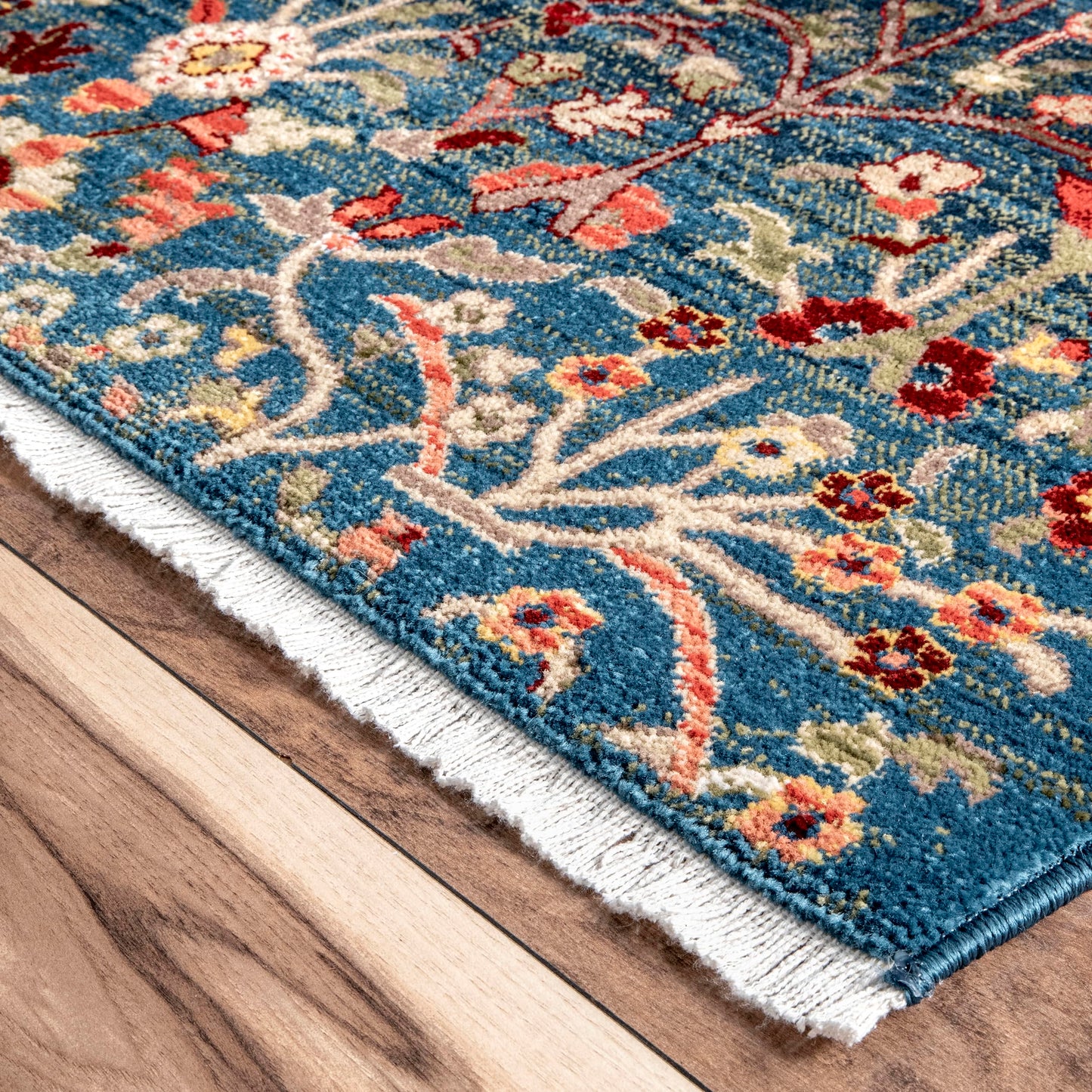 nuLOOM Dasilva Tribal Fringe Runner Rug, 2' 6" x 8', Blue