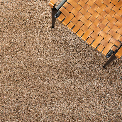 SAFAVIEH Milan Shag Collection Area Rug - 6' x 9', Dark Beige, Solid Design, Non-Shedding & Easy to Clean, Plush Thick Pile, Ideal for Living Room, Bedroom (SG180-1414)