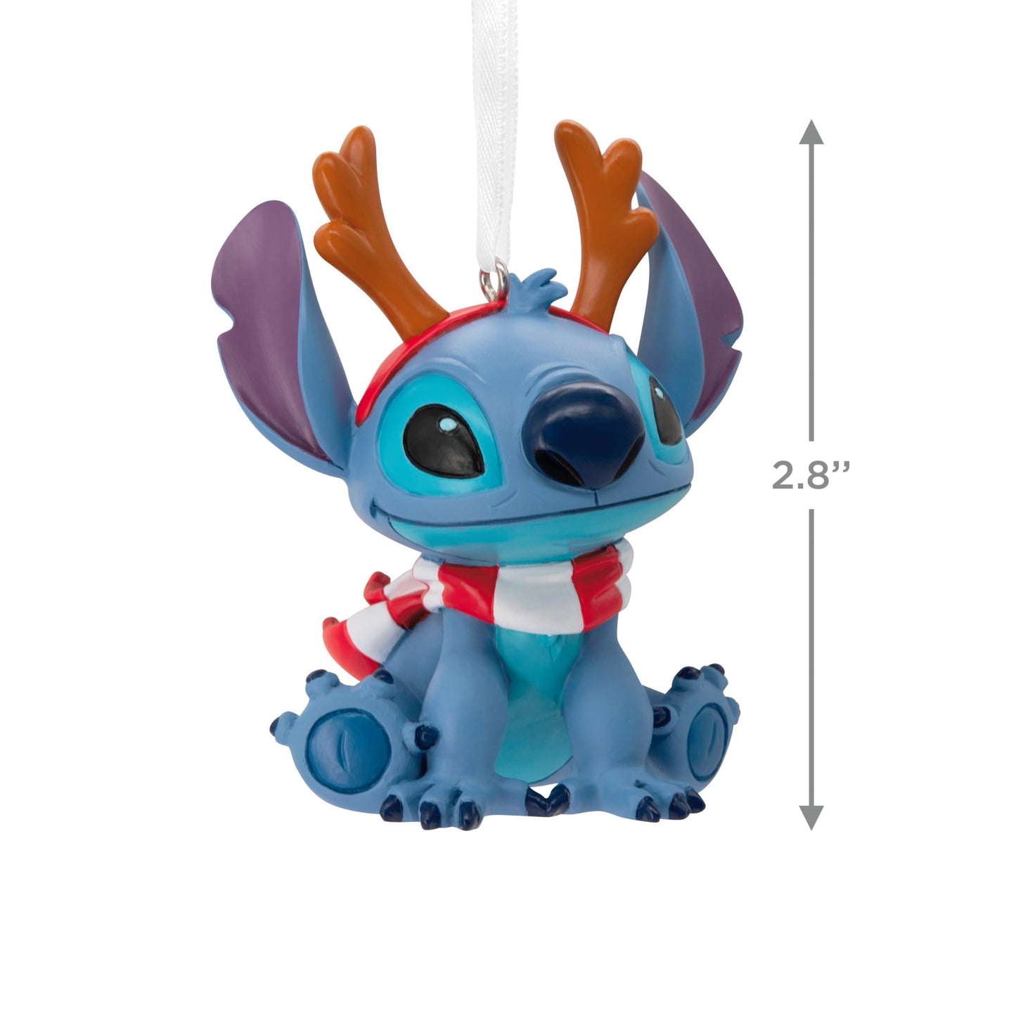 Hallmark Stitch in Reindeer Antlers Ornament, Lilo & Stitch Tree Decoration, Disney Hanging Ornament, Christmas Hanging Ornament, Gifts for Christmas