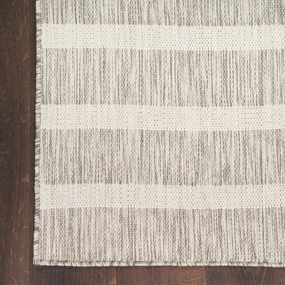 Nourison Home Positano Grey Ivory 5' x 7' Area Rug - Easy Clean, Non Shedding, Bed Room, Living Room, Dining Room, Kitchen (5' x 7')