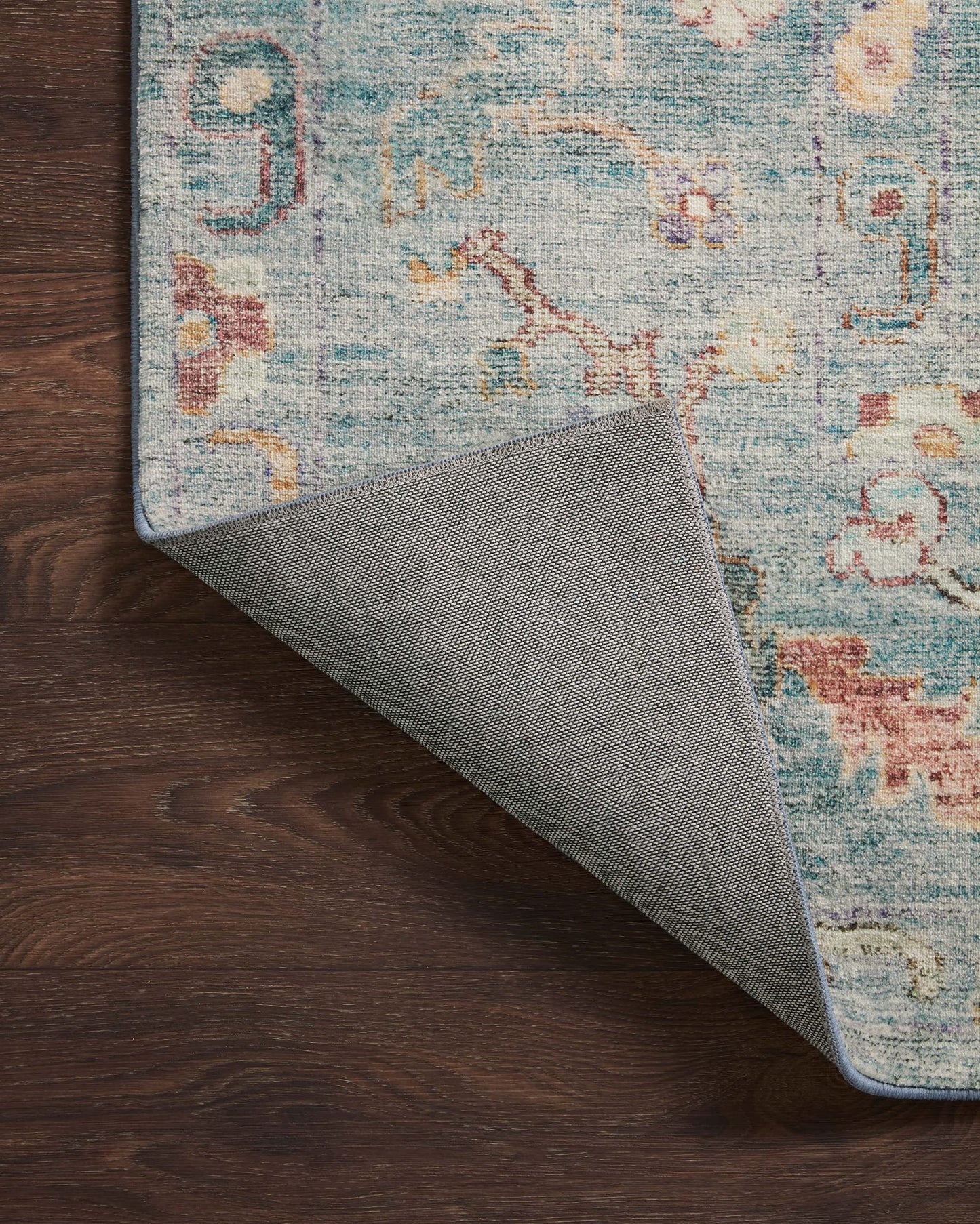 Loloi Margot Collection MAT-06 Denim/Multi 5'-0" x 7'-6" Area Rug feat. CloudPile, No-Shed Easy Clean Large Patterned Area Rug for Living Room, Bedroom, Dining Area