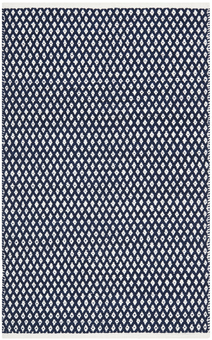 SAFAVIEH Boston Collection 4' x 6' Navy BOS685D Handmade Flatweave Cotton Area Rug