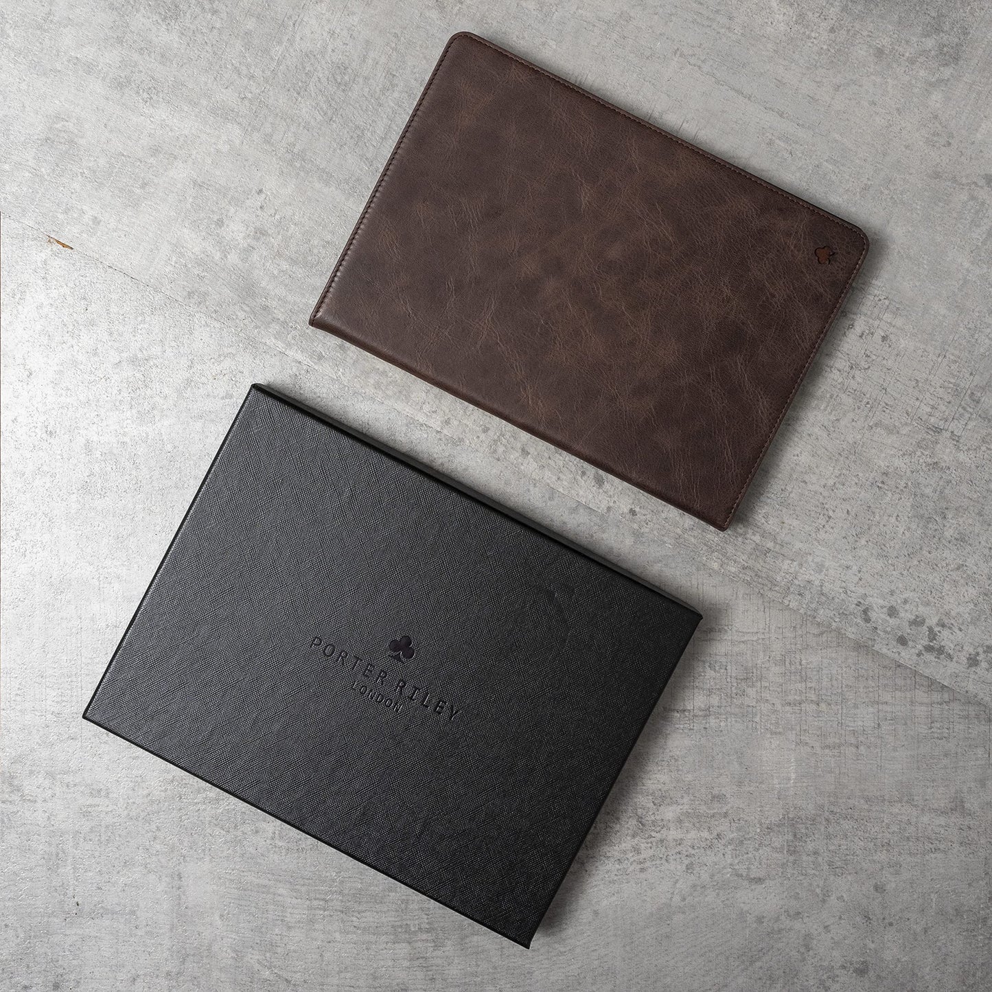 Porter Riley - Leather Case for iPad Pro 12.9" 6th / 5th / 4th Gen. Premium Genuine Leather Stand/Cover/Flip Case (Chocolate Brown)