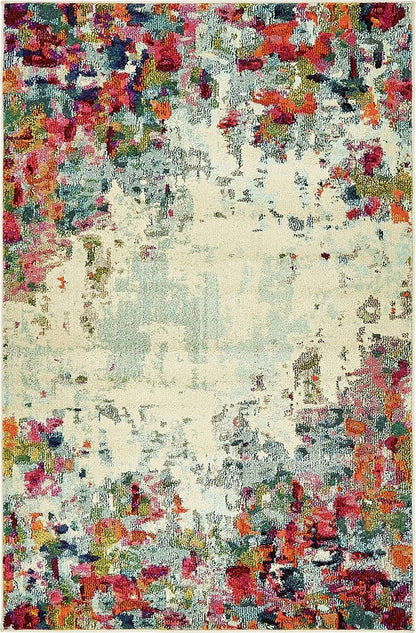 Unique Loom Chromatic Collection Area Rug - Joyous (4' 1" x 6' 1" Rectangle Multi/Blue)