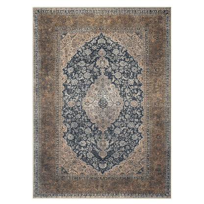Keen Home Design 5x7 Rug - Machine Washable Area Rug with Non-Slip Backing, Ideal for Living Room, Dining Room, Bedroom - Vintage, Easy Clean, Durable, Low Pile Rug - (5' x 7')