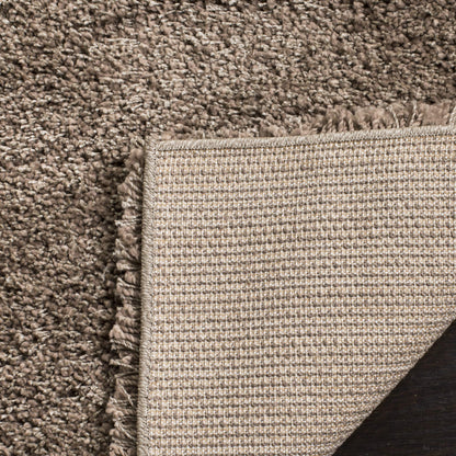 SAFAVIEH California Shag Collection Area Rug - 6'7" Square, Taupe, Non-Shedding & Easy to Clean, Ultra Plush Thick Pile, Ideal for Living Room, Bedroom, Dining Space (SG151-2424)