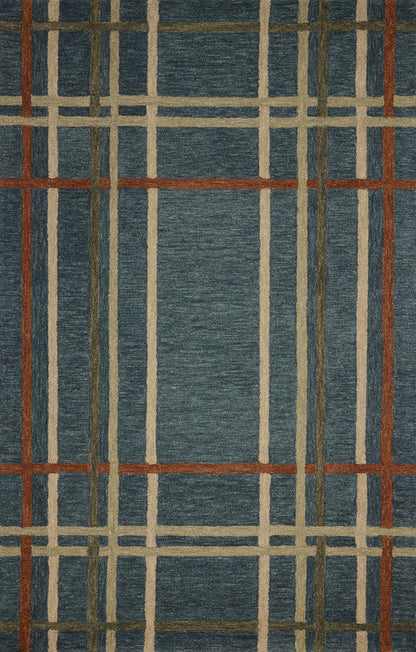 Loloi Magnolia Home by Joanna Gaines Waylon Collection WAY-01 Denim/Multi 2'-6" x 7'-6" Runner Rug
