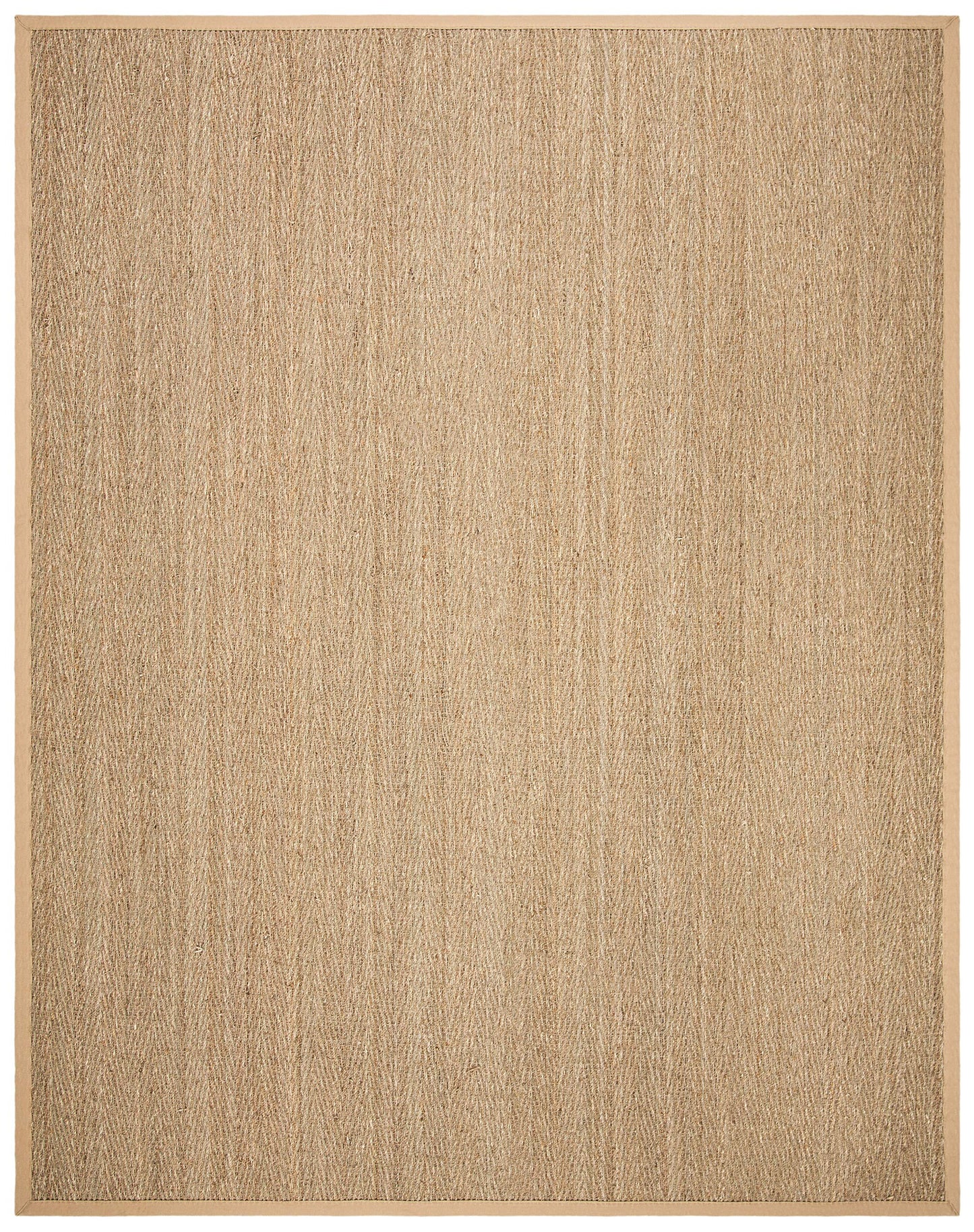 SAFAVIEH Area Rug 5x8 - Natural Fiber Collection - Natural & Beige, Seagrass, Herringbone Pattern with Border (NF115A)