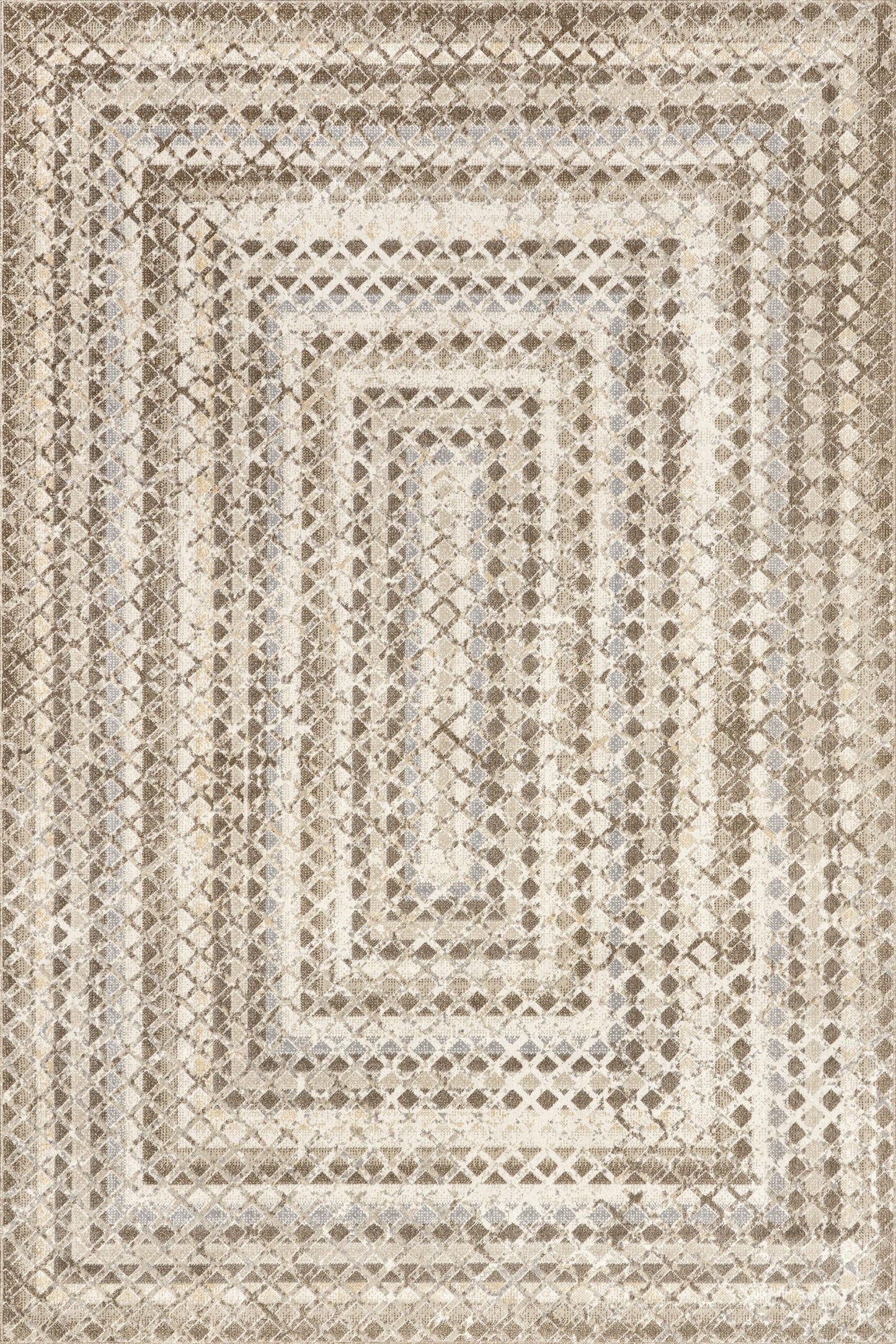 nuLOOM SpinClean Carley Beige/Ivory, 3'3" x 5', Geometric, Soft and Cozy, High Traffic, Stain Resistant, Easy Clean, Durable, Machine Washable Area Rug for Bedroom, Living Room, Dining, Entryway