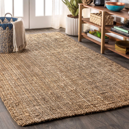 JONATHAN Y Pata Hand Woven Chunky Jute Natural Indoor Area Rug, 8x10, Bohemian, Rustic, Cottage, Easy-Cleaning for Living Room, Bedroom, Kitchen, Non-Shedding (NRF102A-8)