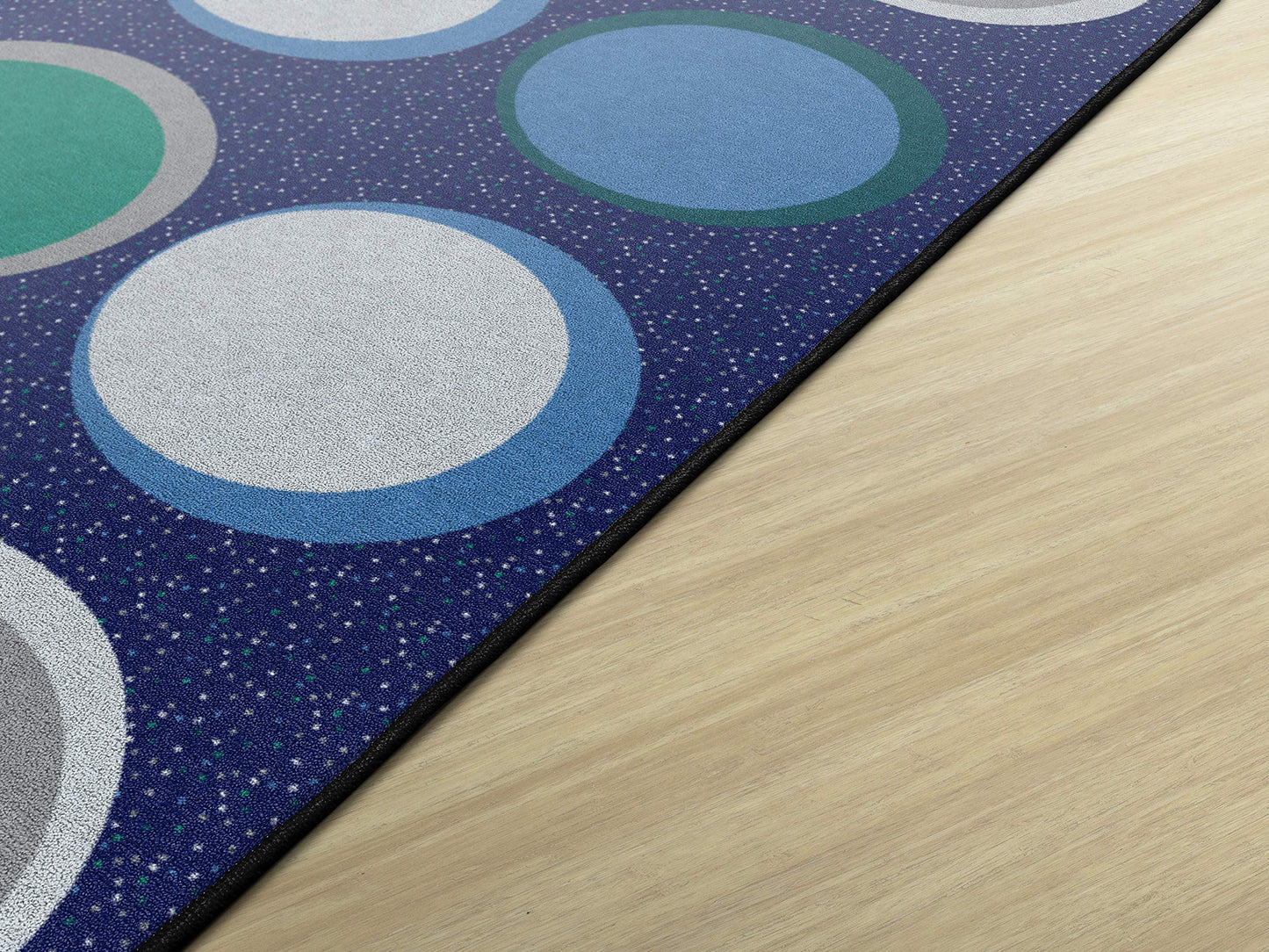 Flagship Carpets Sitting Spots Classroom Educational Area Rug for Kids and Teachers, Durable Quality for Schools, Preschool, Daycare, Learning Centers, and Home, 6' x 8'4" - Cool Blue