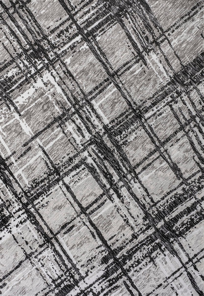 JONATHAN Y Slant Abstract Black/Gray Indoor Area Rug 3X5 ft, Modern for Living Room, Bedroom, Kitchen, Office, Easy-Cleaning, High Traffic, Pet-Friendly, Non-Shedding SOR201D-3