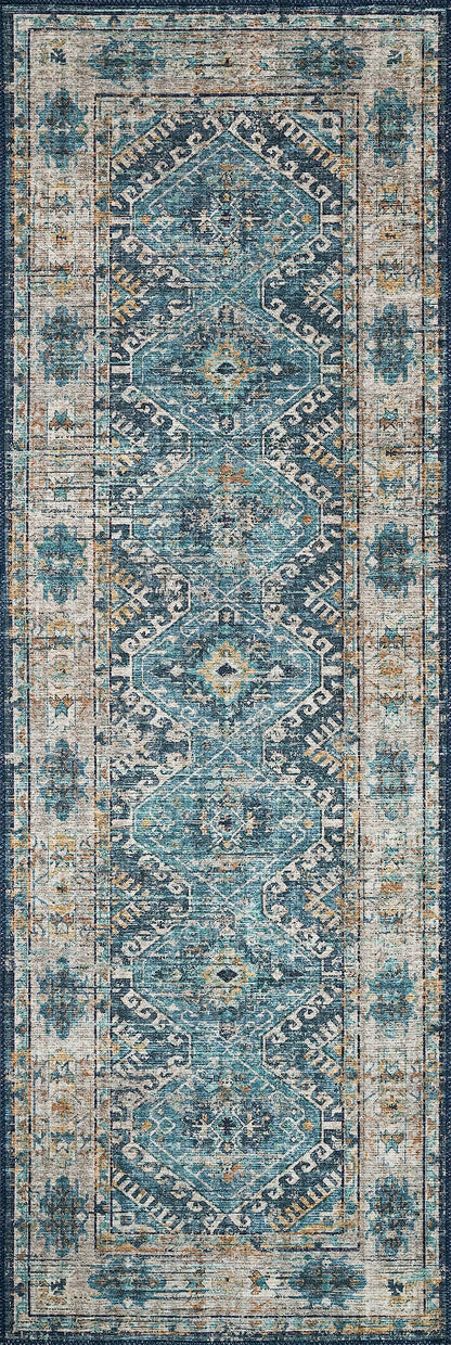 Loloi Skye Collection SKY-03 Denim/Natural 9'-0" x 12'-0" Area Rug