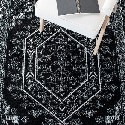 SAFAVIEH Area Rug 8x10 - Adirondack Collection - Large - Black & Ivory, Oriental Medallion Design, Non-Shedding & Easy to Clean, Ideal for Living Room, Bedroom, Dining Space (ADR108Z)