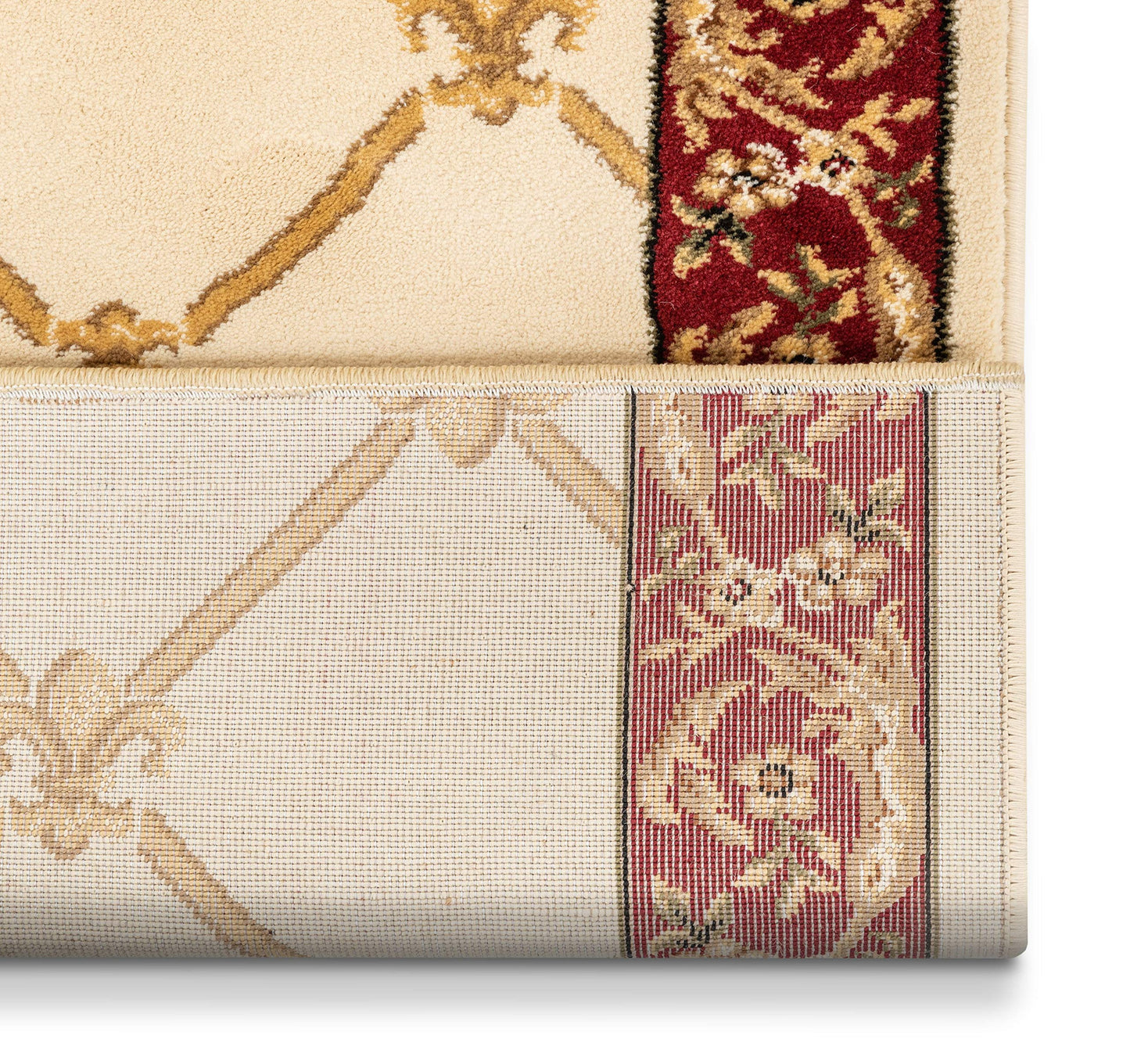 Well Woven Custom Size Hallway & Stair Runner- Choose Your Length - Patrician Trellis Ivory French Traditional 31 Inch Wide x 9 Feet Long Runner (31" x 9' Runner) Rug
