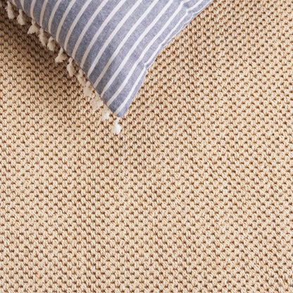 SAFAVIEH Area Rug 6x8 Oval - Natural Fiber Collection - Maize & Linen Color, Sisal, Woven Design with Border (NF141B)