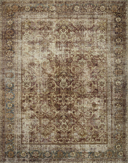 Loloi Magnolia Home by Joanna Gaines Sinclair Collection SIN-01 Rust/Lagoon 8'-6" x 11'-6", .25" Pile Height, Machine Washable, Area Rug