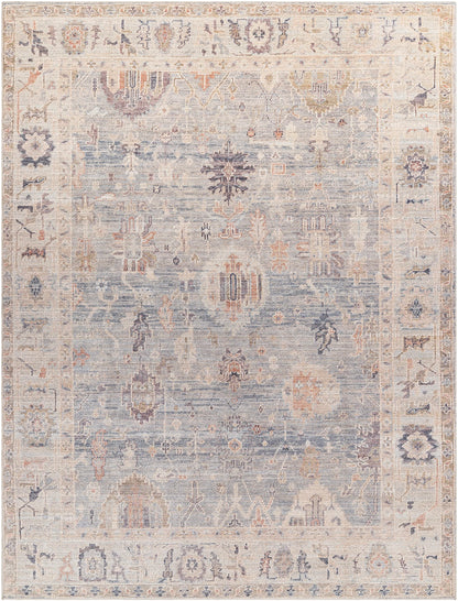 Livabliss x Becki Owens Marlene Vintage Medallion Area Rug, 6'7" x 9', Pale Blue