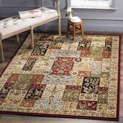 SAFAVIEH Lyndhurst Collection Accent Rug - 3'3" x 5'3", Multi & Ivory, Traditional Oriental Design, Non-Shedding & Easy Care, Ideal for High Traffic Areas in Entryway, Living Room, Bedroom (LNH318A)