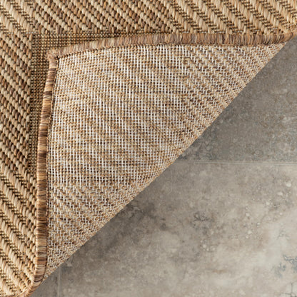 Nuloom Falonia Plaid 4' x 6' Indoor/Outdoor Area Rug for Living Room Patio Deck Front Porch, Light Brown