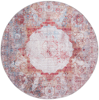 Unique Loom Yara Collection Area Rug - Nayer (6' 1" Round, Multi/ Ivory)