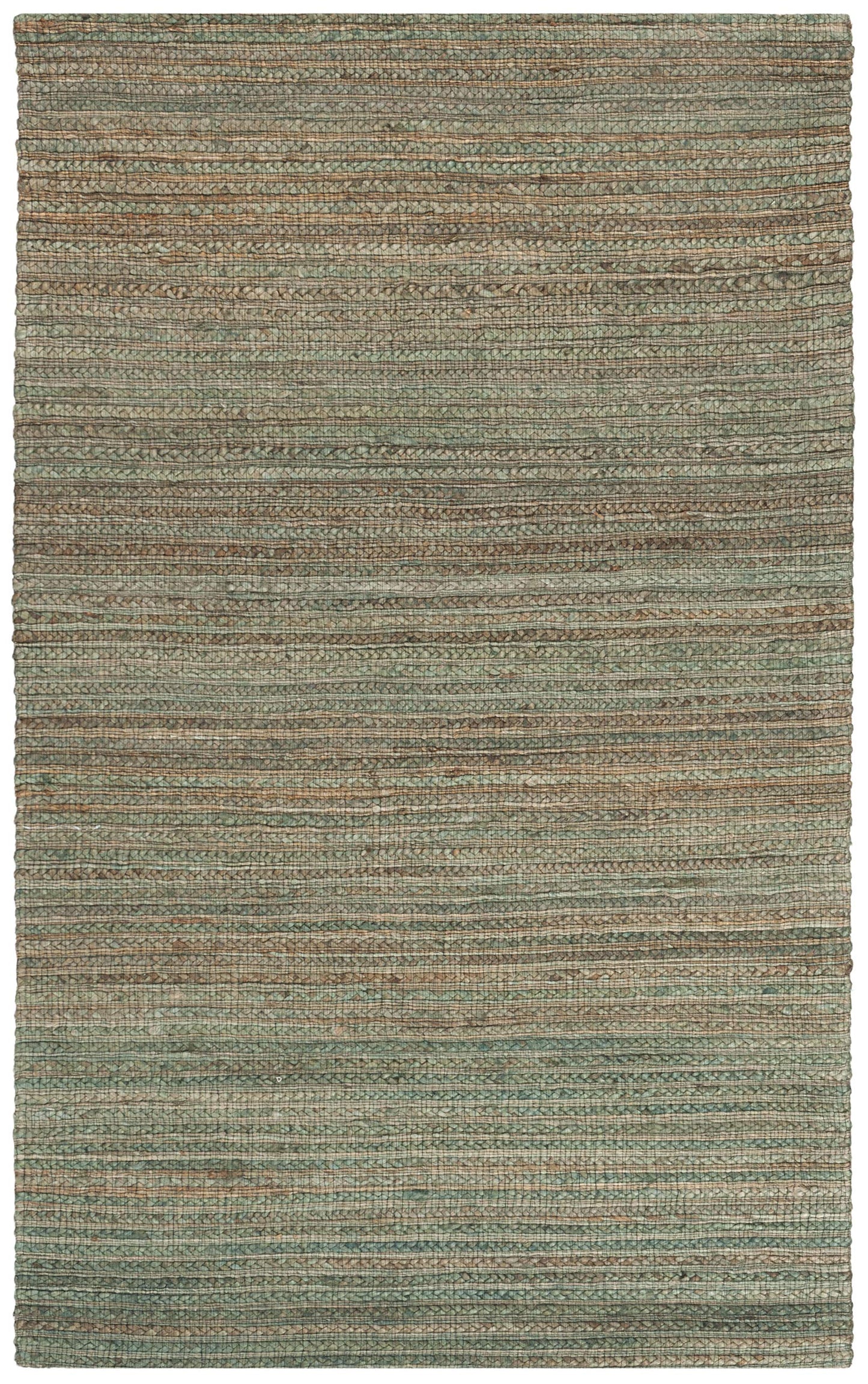 SAFAVIEH Cape Cod Collection Area Rug - 5' x 8', Sage & Natural, Handmade Braided Hemp, Ideal for High Traffic Areas in Living Room, Bedroom (CAP503B)
