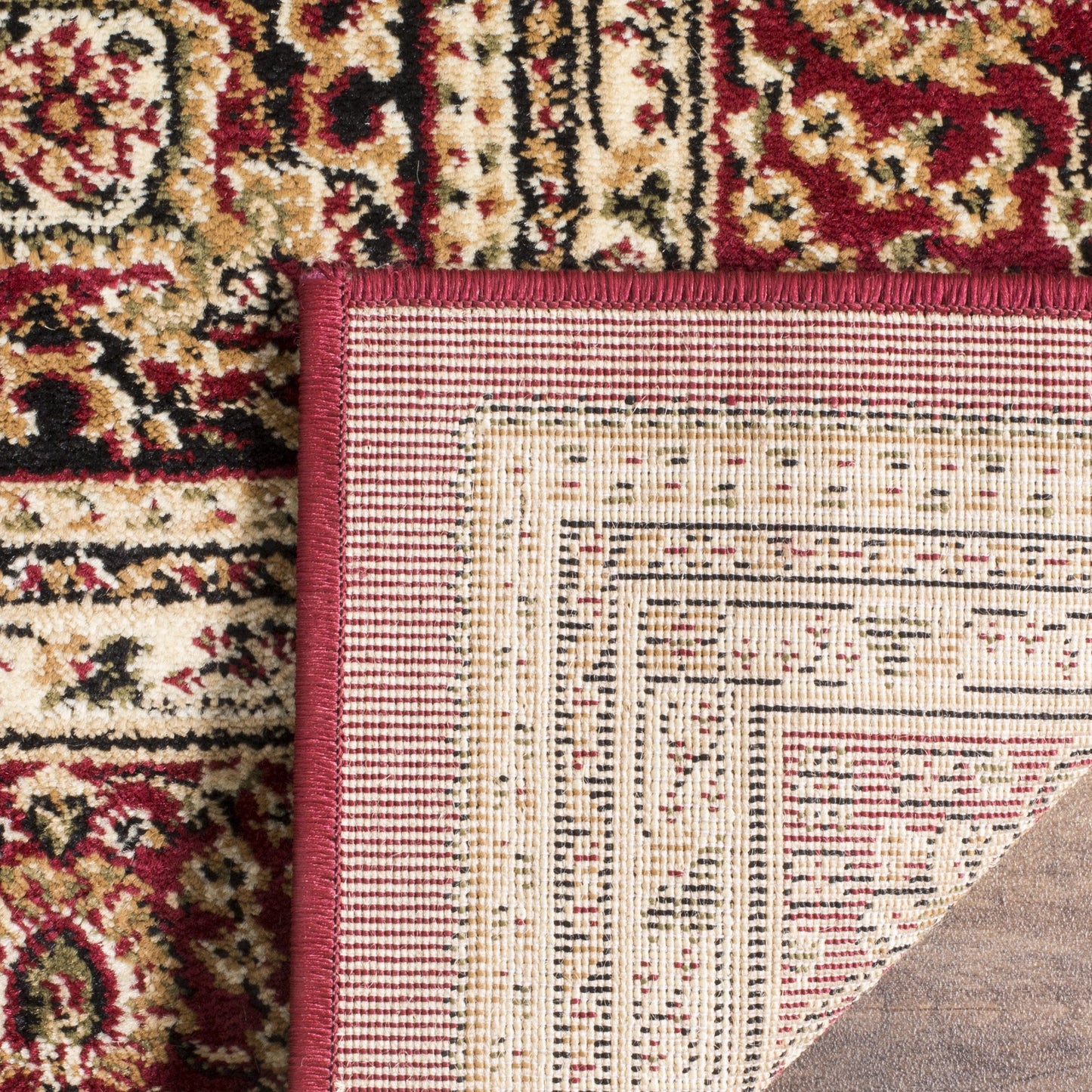 SAFAVIEH Lyndhurst Collection Area Rug - 6' x 9', Multi & Red, Traditional Oriental Design, Non-Shedding & Easy Care, Ideal for High Traffic Areas in Living Room, Bedroom (LNH217B)