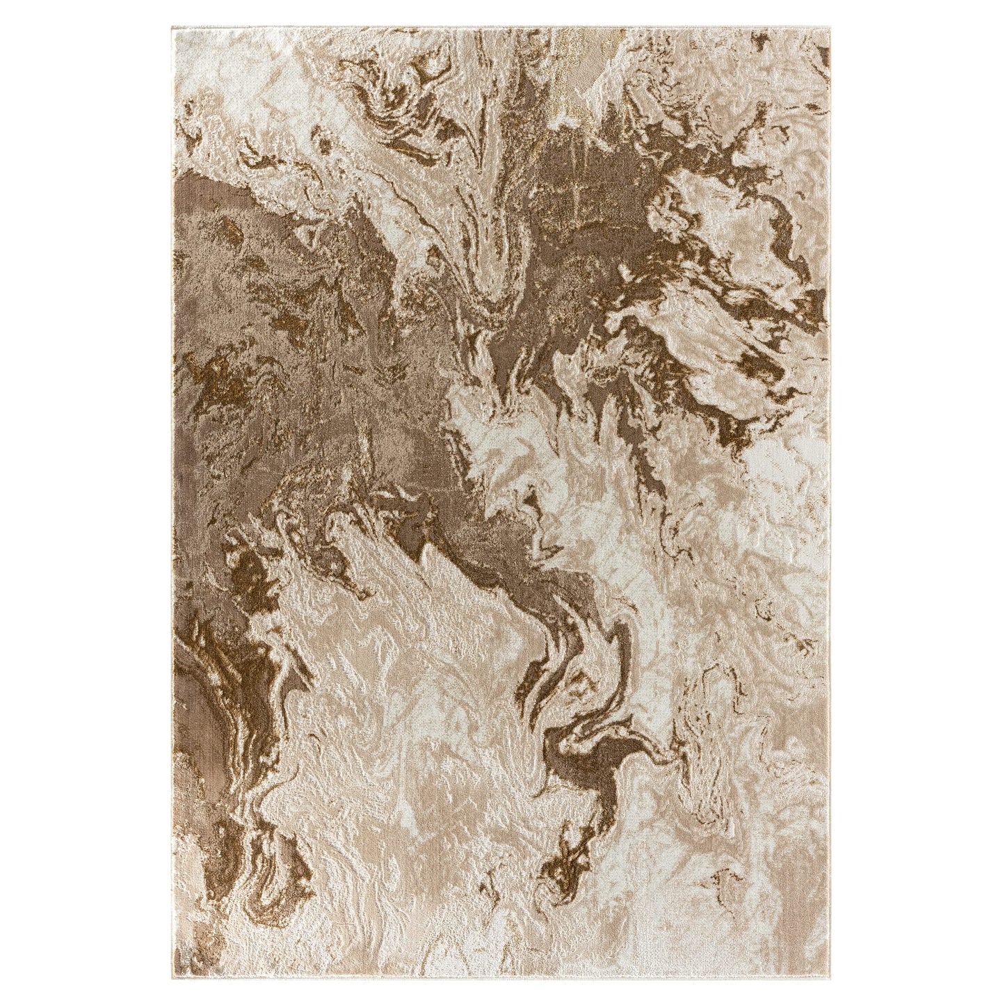 LUXE WEAVERS Marble Swirl Abstract Area Rug, Beige 4x5