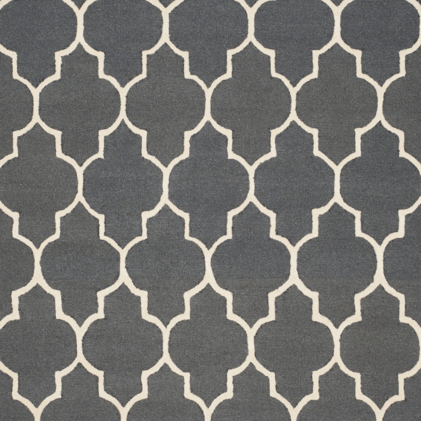 SAFAVIEH Cambridge Collection 8' x 10' Dark Grey/Ivory CAM134X Handmade Moroccan Trellis Premium Wool Area Rug