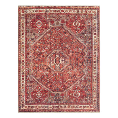Keen Home Design 5x7 Rug - Machine Washable Area Rug with Non-Slip Backing, Ideal for Living Room, Dining Room, Bedroom - Vintage, Easy Clean, Durable, Low Pile Rug - (5' x 7')