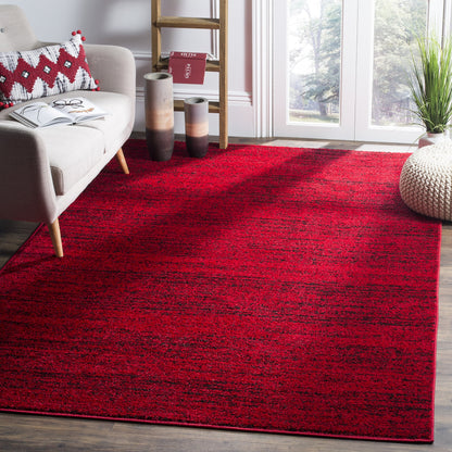 SAFAVIEH Adirondack Collection Area Rug - 5'1" x 7'6", Red & Black, Modern Abstract Design, Non-Shedding & Easy Care, Ideal for High Traffic Areas in Living Room, Bedroom (ADR117F)