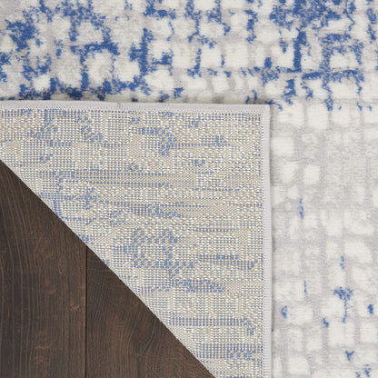 Nourison Home Whimsicle Abstract Grey Blue 7' x 10' Area Rug, Easy Cleaning, Non Shedding, Bed Room, Living Room, Dining Room, Kitchen (7x10)