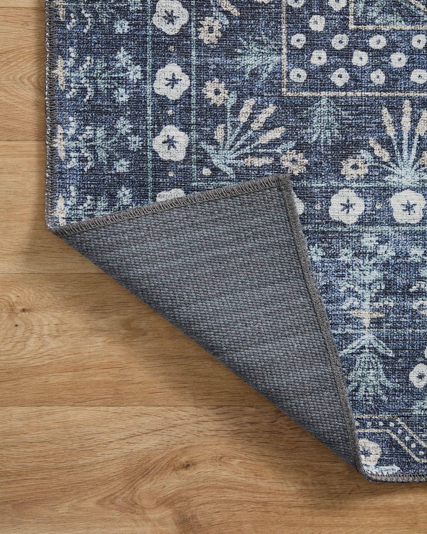 Loloi Rifle Paper Co. Maison Collection MAO-03 Rosette Blue 7'-6" x 9'-6", .19" Pile Height, Area Rug