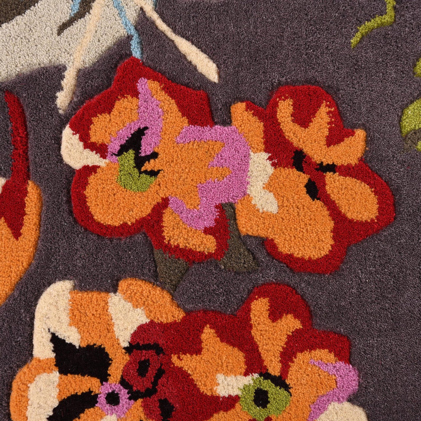 Restoration and Renovation Modern Rose Floral Wool Rug | Handmade Area Rug with Garden Colorful Flowers for Living Room Dining Room and Kitchen (Brown, 5x7 ft)