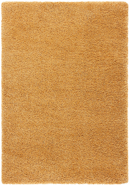 SAFAVIEH Hudson Shag Collection Area Rug - 5'3" x 7'6", Gold, Modern Solid Design, Non-Shedding & Easy Care, 2-inch Thick Ideal for High Traffic Areas in Living Room, Bedroom (SGH220D)