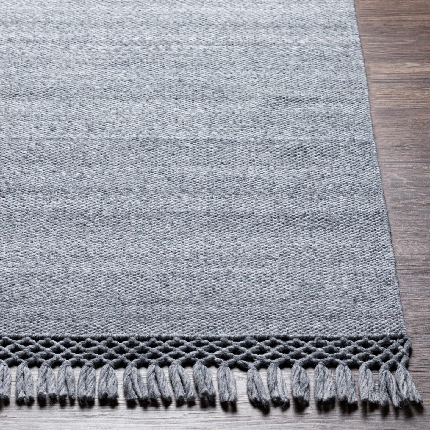 Hauteloom Michigan Recycled Material Living Room, Bedroom Area Rug - Striped Plain - Contemporary Boho Modern Minimalist Farmhouse - Slate Blue, Gray, Light, Charcoal, Neutral - 5' x 7'6"