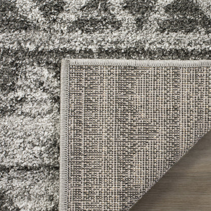 SAFAVIEH Area Rug 8x10 - Adirondack Collection - Large - Ivory & Charcoal, Moroccan Boho Tribal Design, Non-Shedding & Easy Cleaning, Ideal for Living Room, Bedroom, Office, Dining Space (ADR119N)
