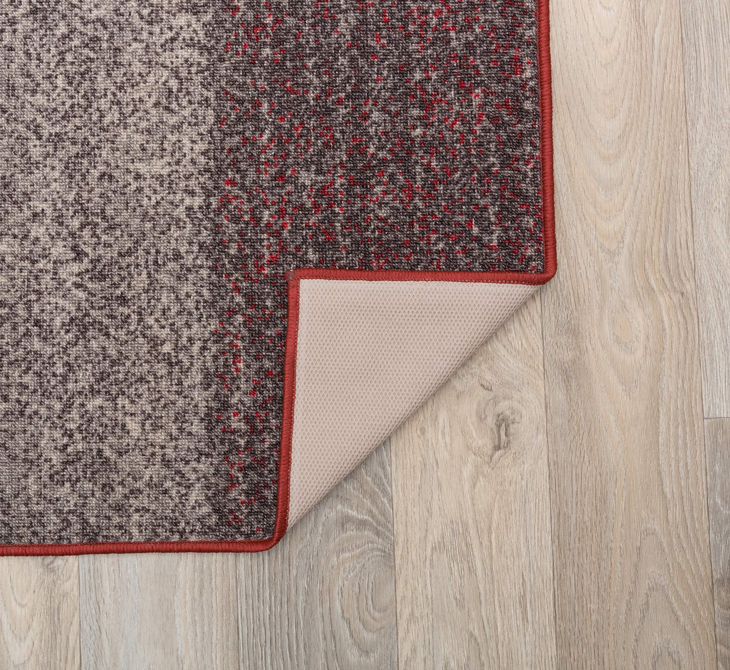 Rugshop Red Modern Geometric Boxes Non-Slip Area Rug Non-Shedding for Living Room, Bedroom and Dining Area, 5'3" x 7'3"