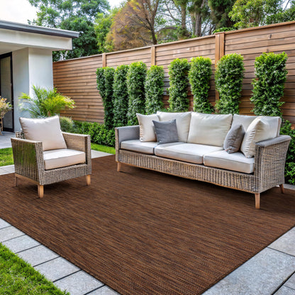 CAMILSON Outdoor Rug 8x10 Modern Area Rugs for Indoor and Outdoor Patios and Porches - Waterproof, Washable, Non-Shedding, Easy-to-Clean Outside Carpet (8 x 10, Solid - Gold)